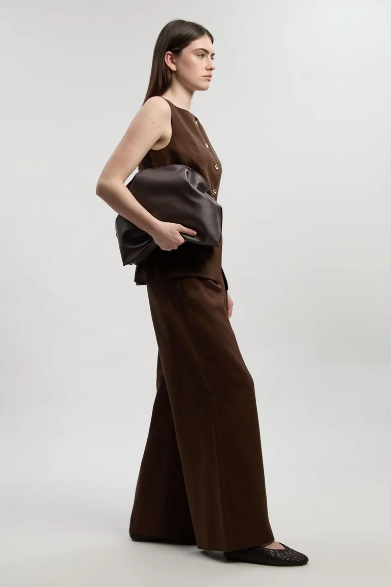 Tailored Linen Wide Leg Trouser