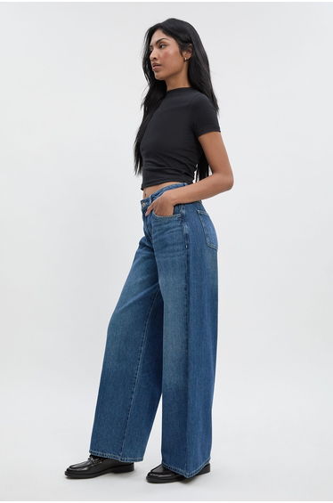 Basics Mid Waist Boyfriend Jean - vintage wash product thumbnail 3
