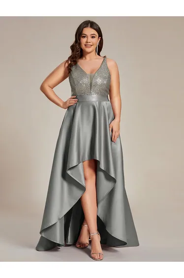 ever ALYNA|Sparkly Bodice High Low Prom Dresses for Women