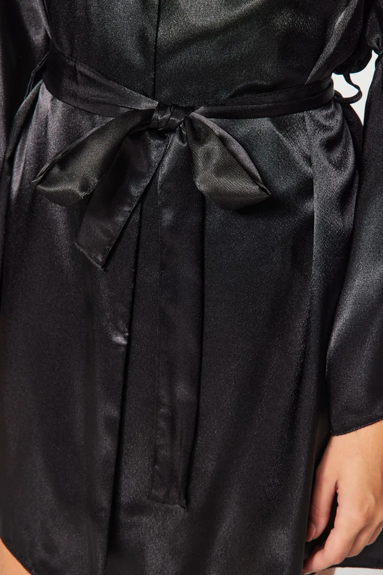 Dressing Gown - Black - Midi - 5
