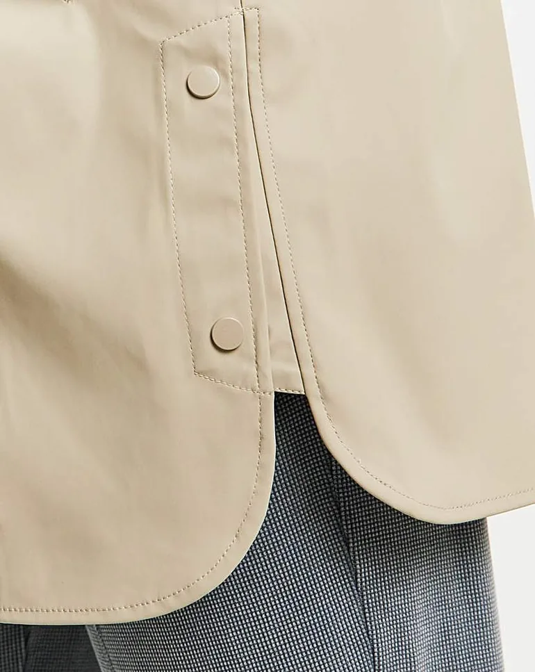 Neutral Longline Coated Raincoat - 2