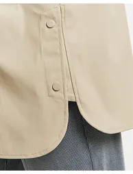 Neutral Longline Coated Raincoat - 2
