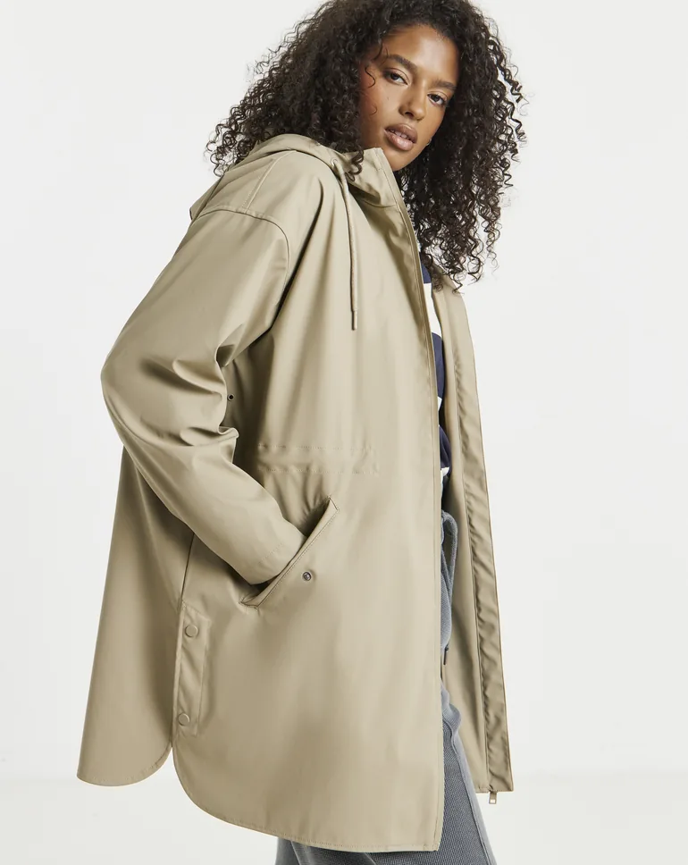 Neutral Longline Coated Raincoat - 3