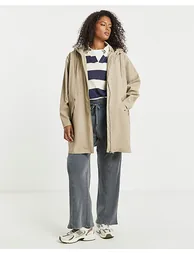 Neutral Longline Coated Raincoat