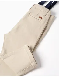 CHINO PANTS TWILL For BABY BOY LIGHT BEIGE - 3
