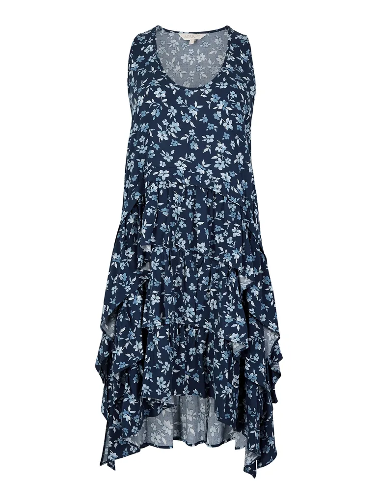Floral Ruffle Tiered Mini Dress - 4
