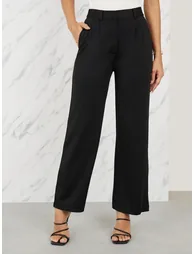 High Rise Straight Fit Pant - 1