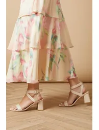 Millie Covered Buckle Block Heeled Sandals - 2