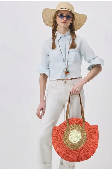 Straw Shoulder Bag
