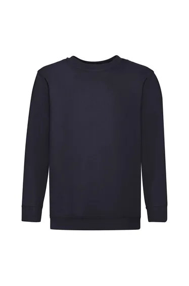 Fruit Of The Loom Childrens Unisex Set In Sleeve Sweatshirt - Deep Navy