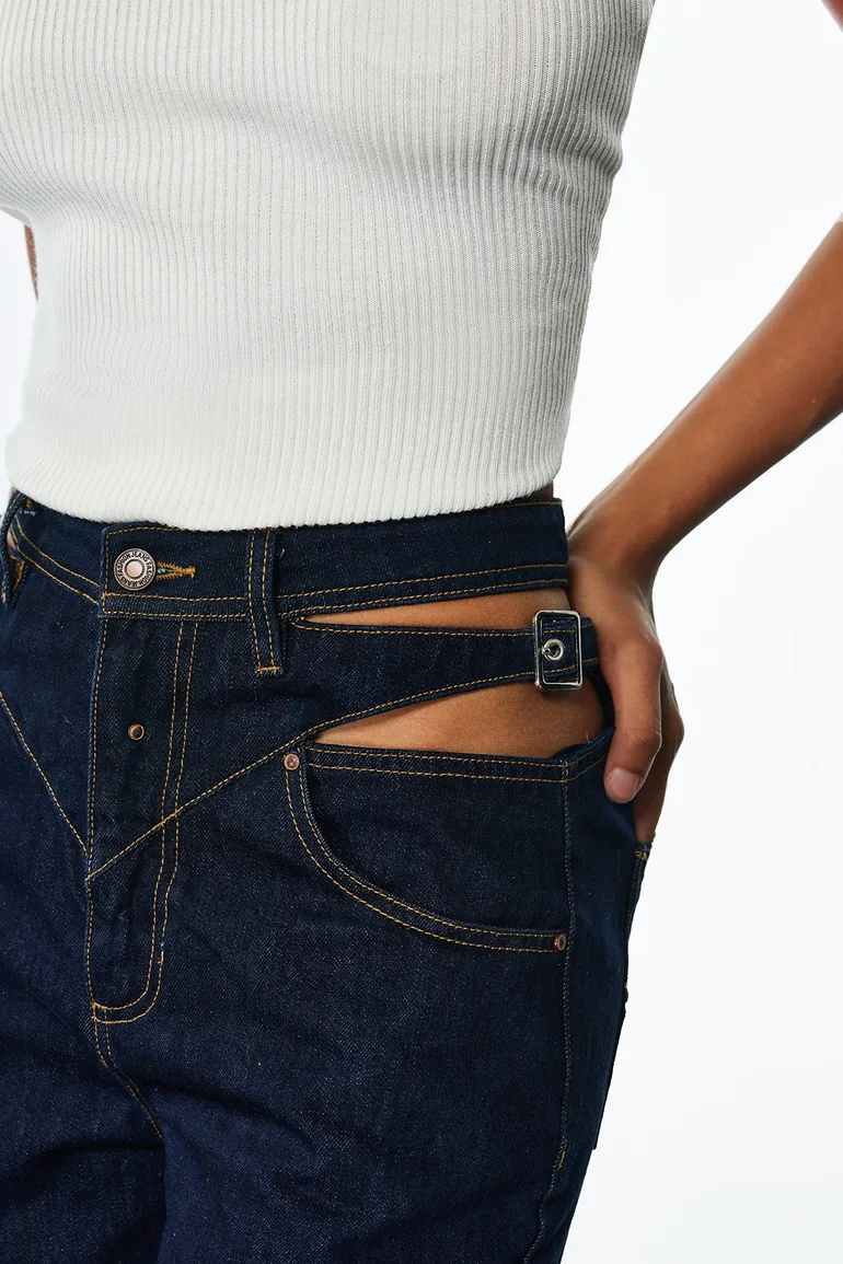 James Cutout Straight Jeans - 5