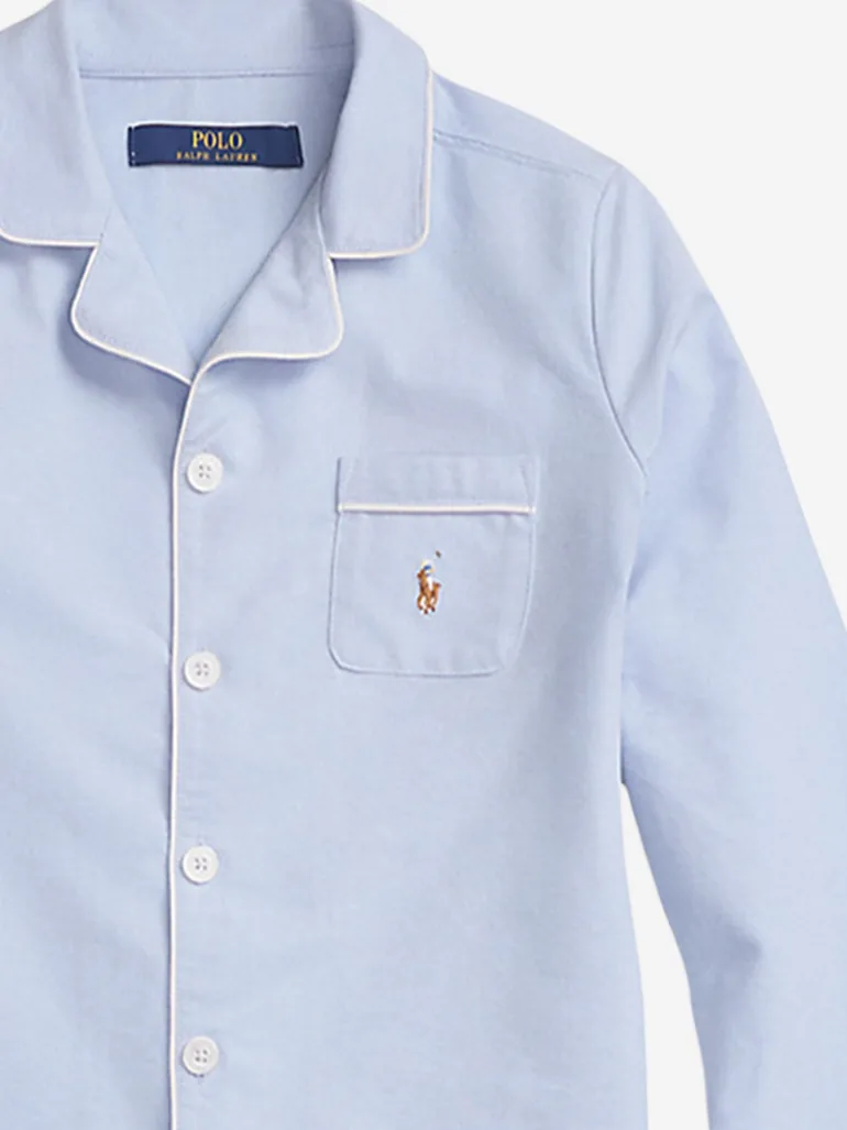 Ralph Lauren Boys Oxford Pyjama Set in Blue - 2