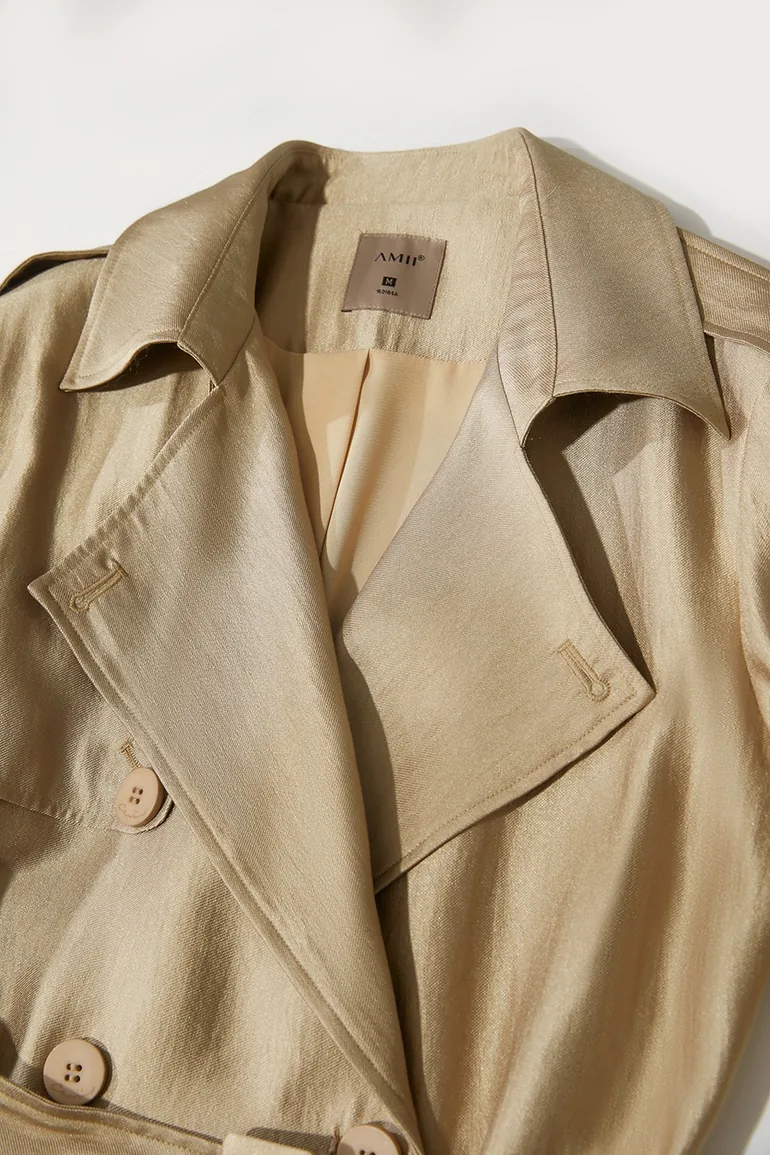 Belted Long Trench Coat - 9