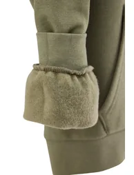 Khaki Thick Fleece Lined Boys' Hooded Knitted Sweatshirt - 6