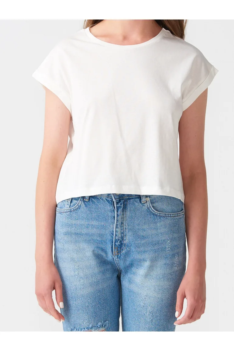 T-Sleeve T-shirt-ecru - 1