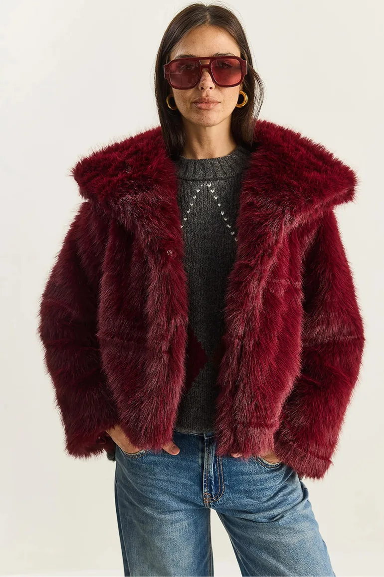 LUCCI Oversize Faux Fur Coat