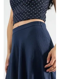 BUSEM High Waist Textured A-Line Maxi Skirt - 4