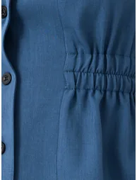 Solid Notch Lapel Waistcoat with Elasticated Waist Detail - 2