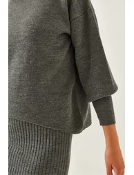 LUCCI Ribbed Turtleneck Knitwear Co-Ord Set - 3