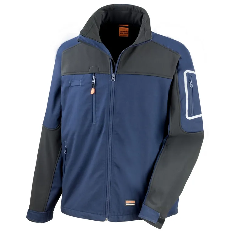 WORK-GUARD by Result Mens Sabre Soft Shell Jacket - Navy