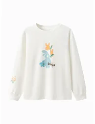 Girls' T-Shirt With Prints - 1