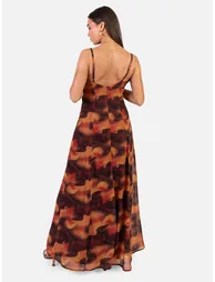 Anaya With Love Recycled Fire Marble Print Cami Shift Maxi Dress - 1