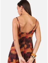 Anaya With Love Recycled Fire Marble Print Cami Shift Maxi Dress - 3