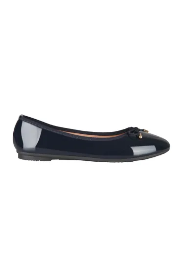 Bow Toe Patent Ballerina Pumps