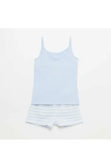 2-Piece Short Pyjama Set: Tank Top & Shorts BLUE