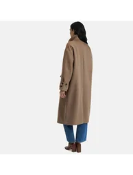 معطف بياقة عالية بأزرار مزدوجة - 3