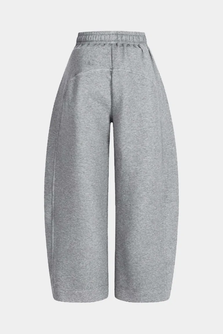 Letter Print Stitching Detail Trousers - 1