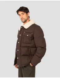 Baxton Quilted Sherpa Collar Jacket - 5