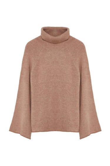 Mink Soft Textured Turtleneck Knitwear Sweater product thumbnail 4
