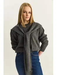 LUCCI Regular Fit Crew Neck Ribbed Sweater - 2