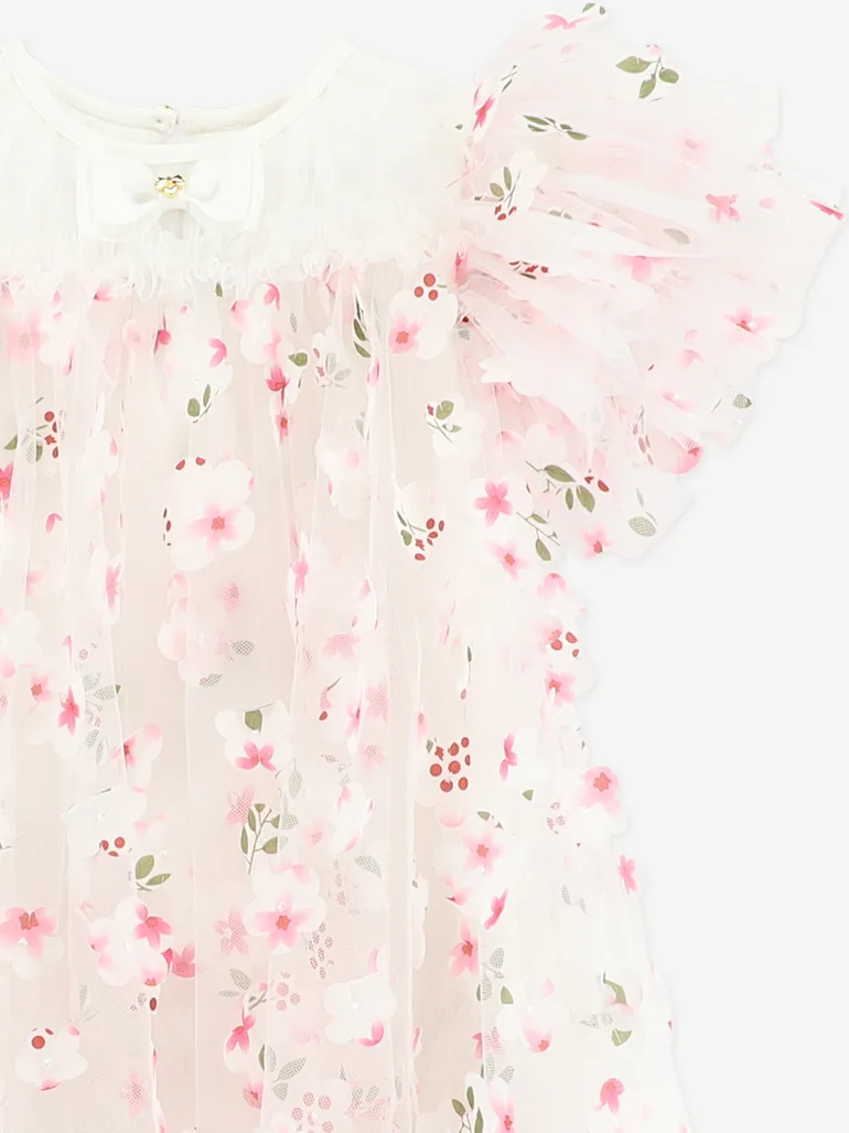 Angels Face Girls Marlowe Petal Tulle Dress in White - 3
