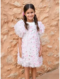 Angels Face Girls Marlowe Petal Tulle Dress in White