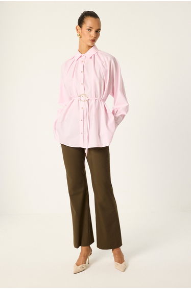 POPLIN SHIRT WITH GOLD BUTTONS product thumbnail 4