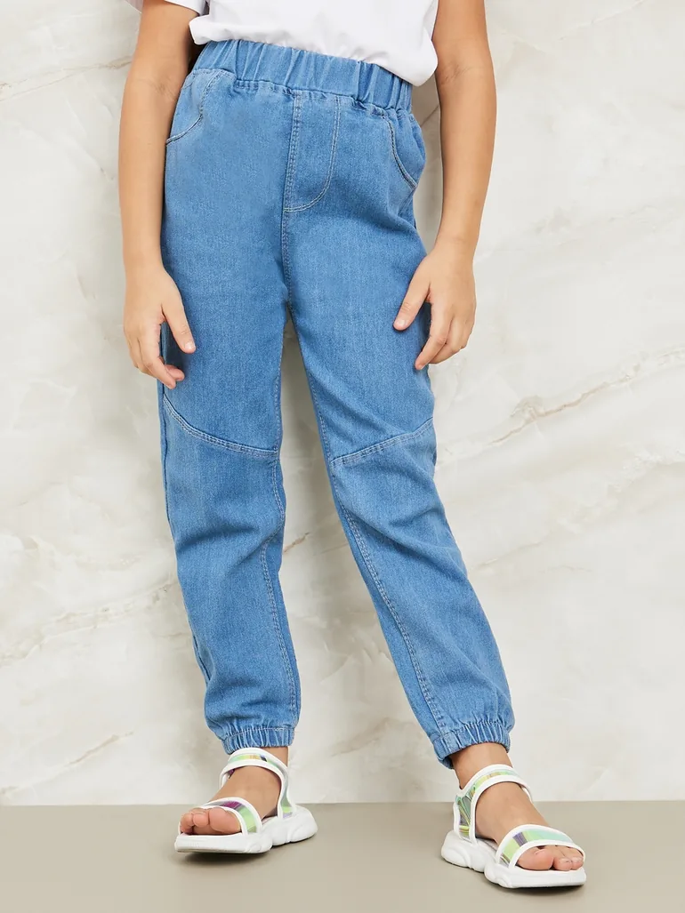 Pocket Detail Jogger Jeans - 1