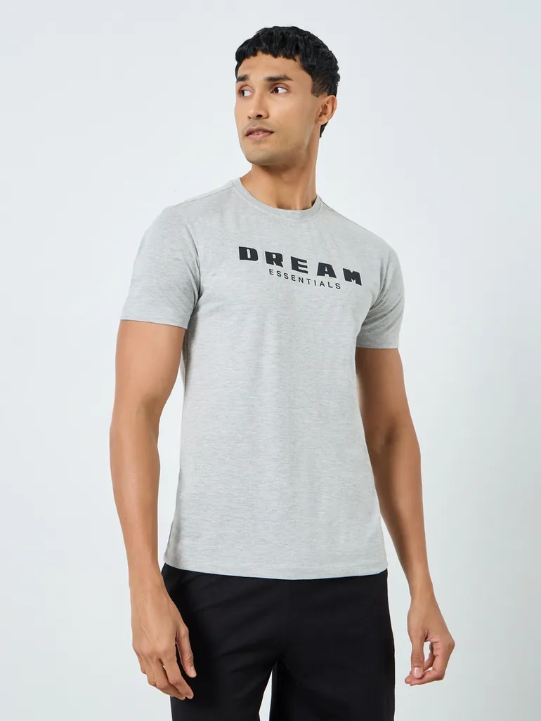 Men Printed Knit T-Shirt and Shorts Set - 1