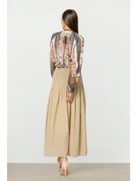 Pleated Midi Skirt - 4