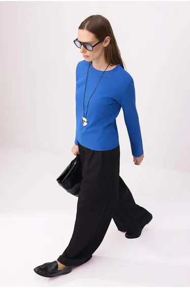 Cobalt Regular/Normal Fit Long Sleeve Soft Knitted Blouse