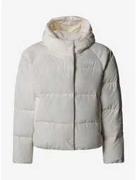 The North Face Girls North Down Hooded Jacket in White - 1