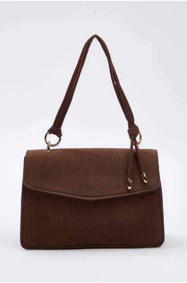 Brown Suede Cross Strap Women's Mini Size Mini City Shoulder Bag