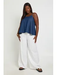 Plus Chambray Swing Cami - indigo - 3