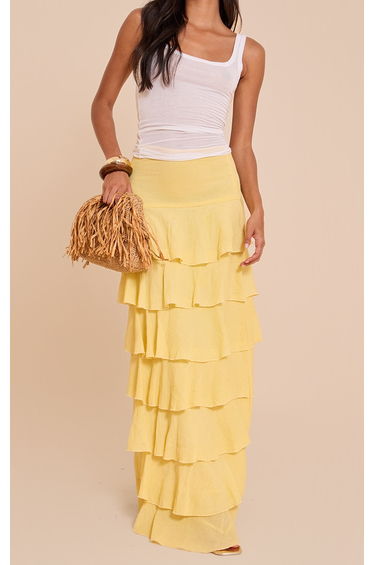 Lemon Cheesecloth Rara Maxi Skirt product thumbnail 2