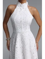 Nuvola Halter Midi Dress - 4