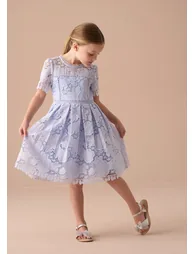 Mavea Blue Lace Dress