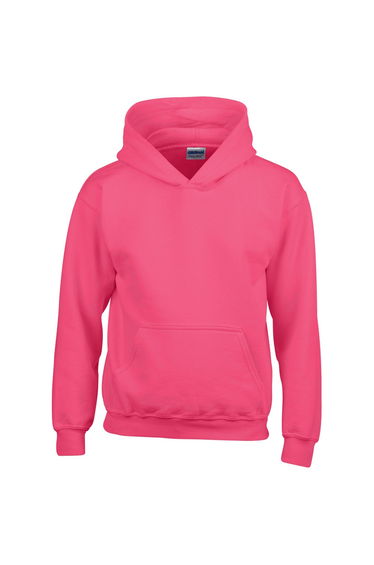 Gildan Heavy Blend Childrens Unisex Hooded Sweatshirt Top / Hoodie - Heliconia