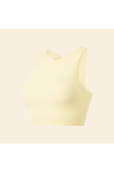 Light Support Ribbed Sports Bra YELLOW