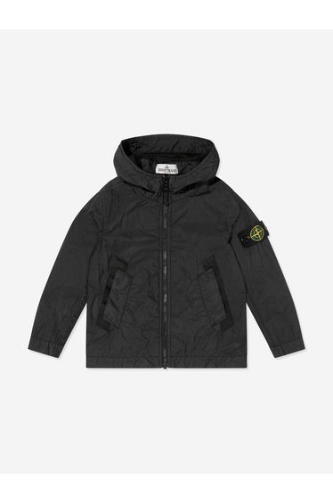 Stone Island Boys Lightweight Ripstop Jacket in Black